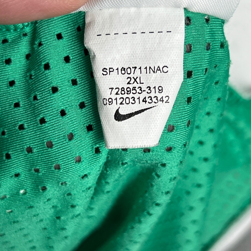 Nike Court Mens Green Striped Mesh Back Challenger Tennis T-Shirt XXL 728953-319 - Picture 16 of 16